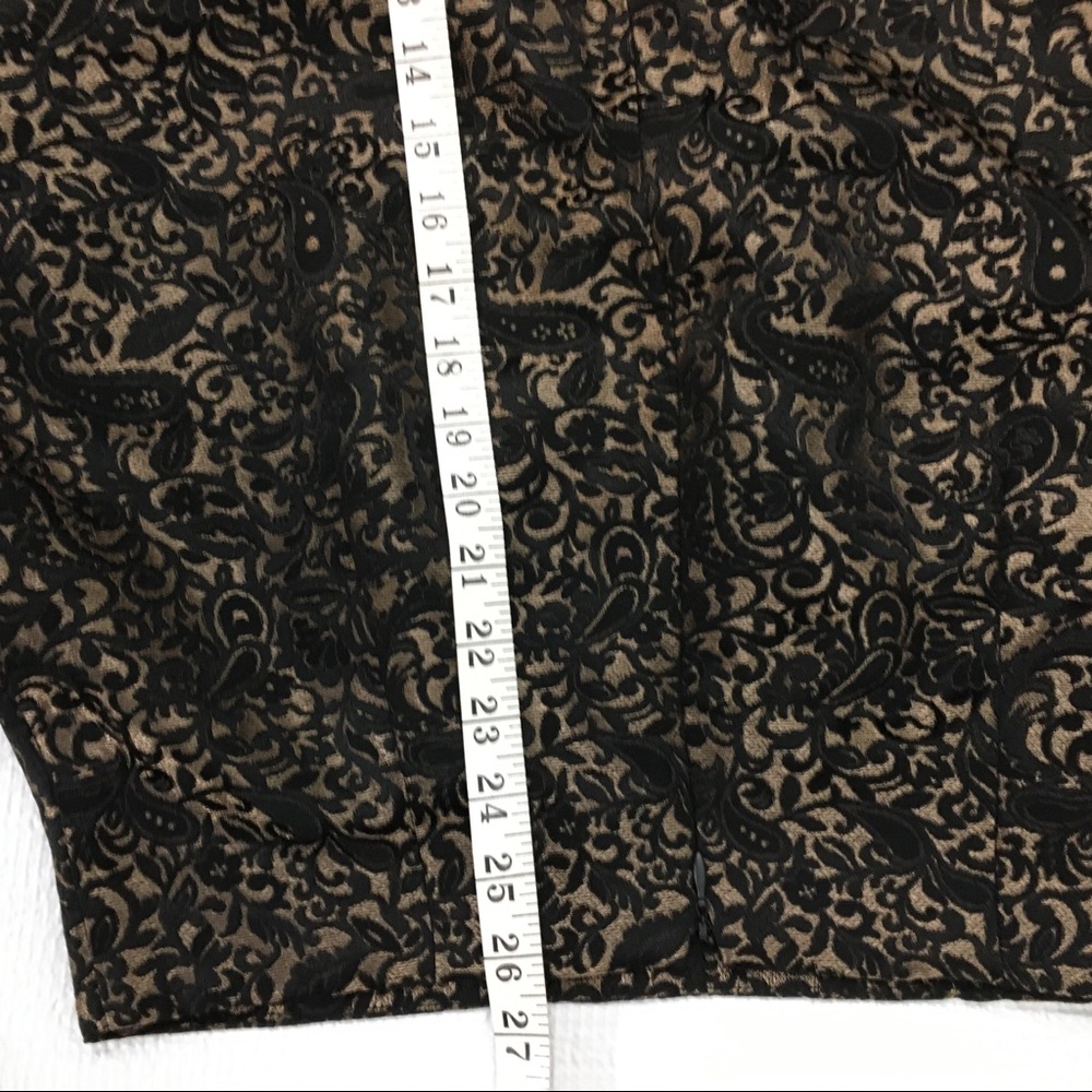 🎈Worthington Gold and Black Brocade Pencil Skirt - Picture 6 of 6